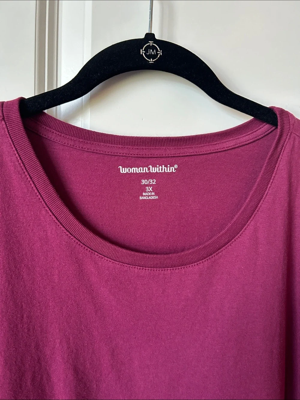 NWOT Woman Within Short Sleeve Crewneck Tee Raspberry 3X